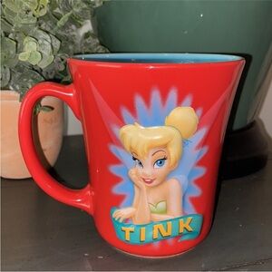 Disney Store Red Tinker-bell Tink Mug Cup